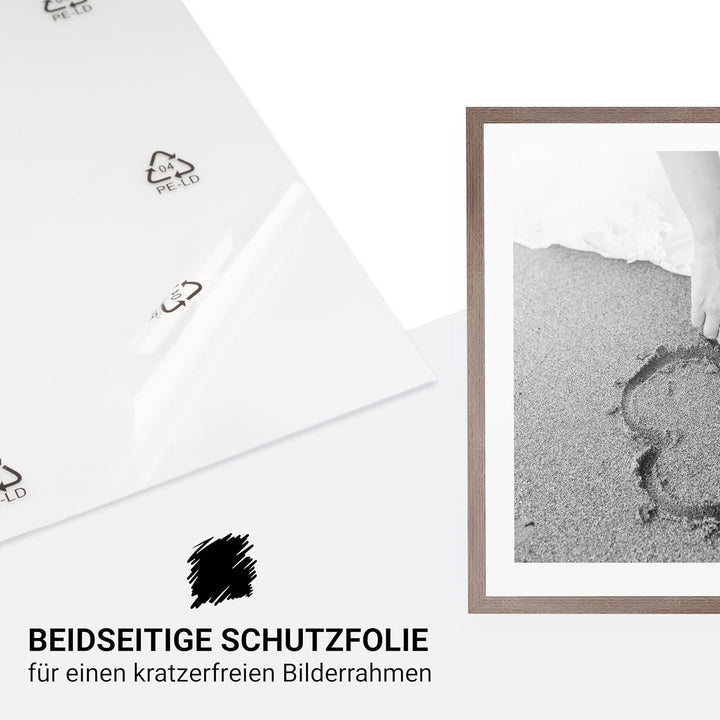CABBEL 1x Bilderrahmen 60x60 cm Eiche Dunkel Rahmen 1-Pack | Dokumentenrahmen, Collage, Poster | MDF