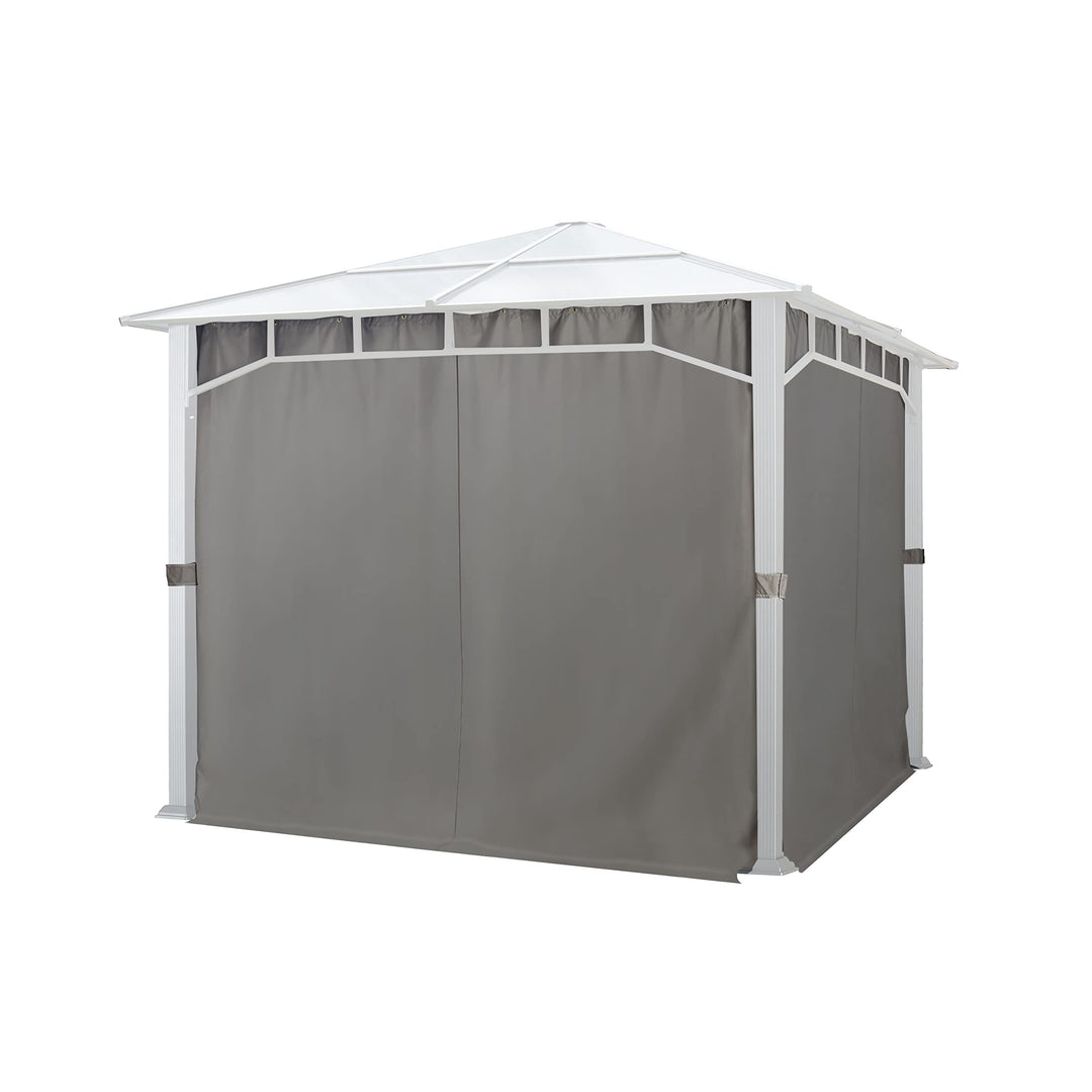 TOOLPORT 4 Seitenteile für Gartenpavillon Sunset Deluxe 3x3 m - Polyester ca. 180 g/m² - mit Reissve