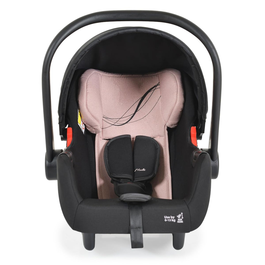 Moni Babyschale i-Size Multi (40-87cm) Gruppe 0+ Fussabdeckung Kopfstütze Gurt, Farben:rosa, rosa
