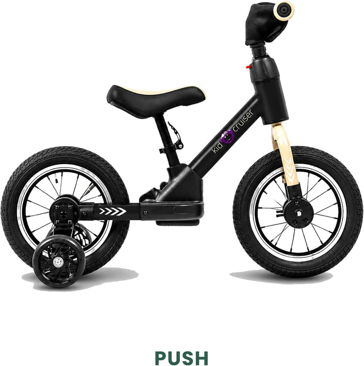 Kidcruiser Pedalplay laufrad ab 2 Jahre, ideal zum Radfahren Lernen, 3‑in‑1 mit LED Stützrädern &amp; Pe