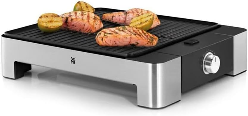 WMF Lono Tischgrill Quadro, Elektrogrill mit kompakter Grillfläche, spülmaschinenfest, 1250 W