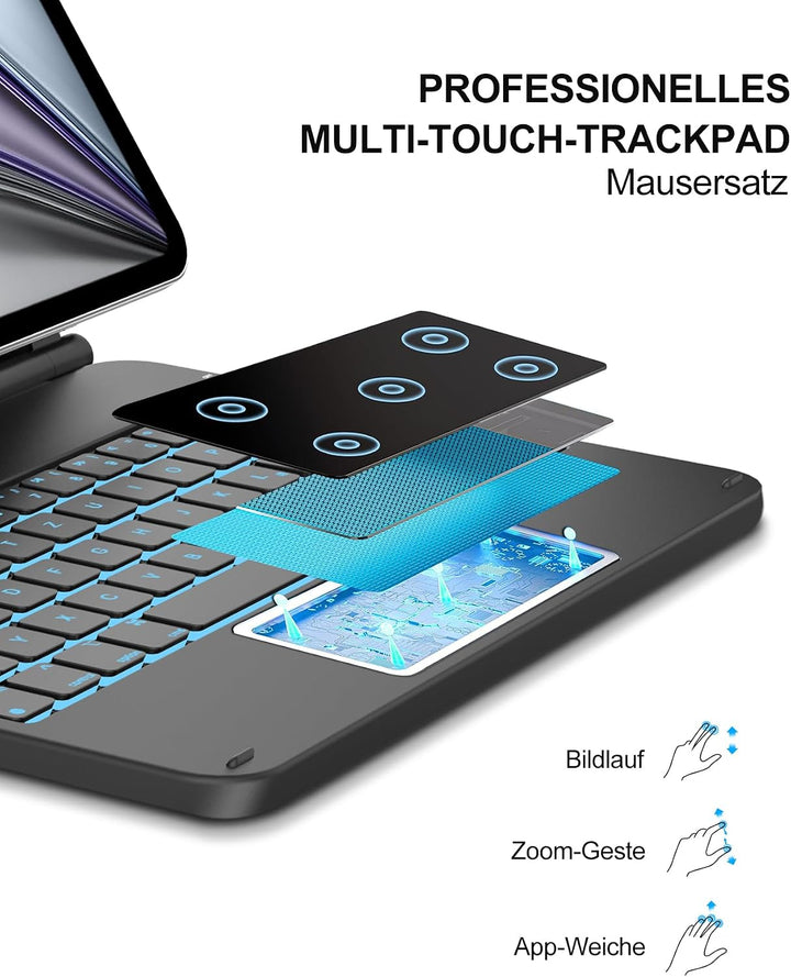 Magic Keyboard Für iPad Air 11 M4 mit TP & Beleuchtung QWERTZ | Magic Keyboard für iPad Air 11 M4 -