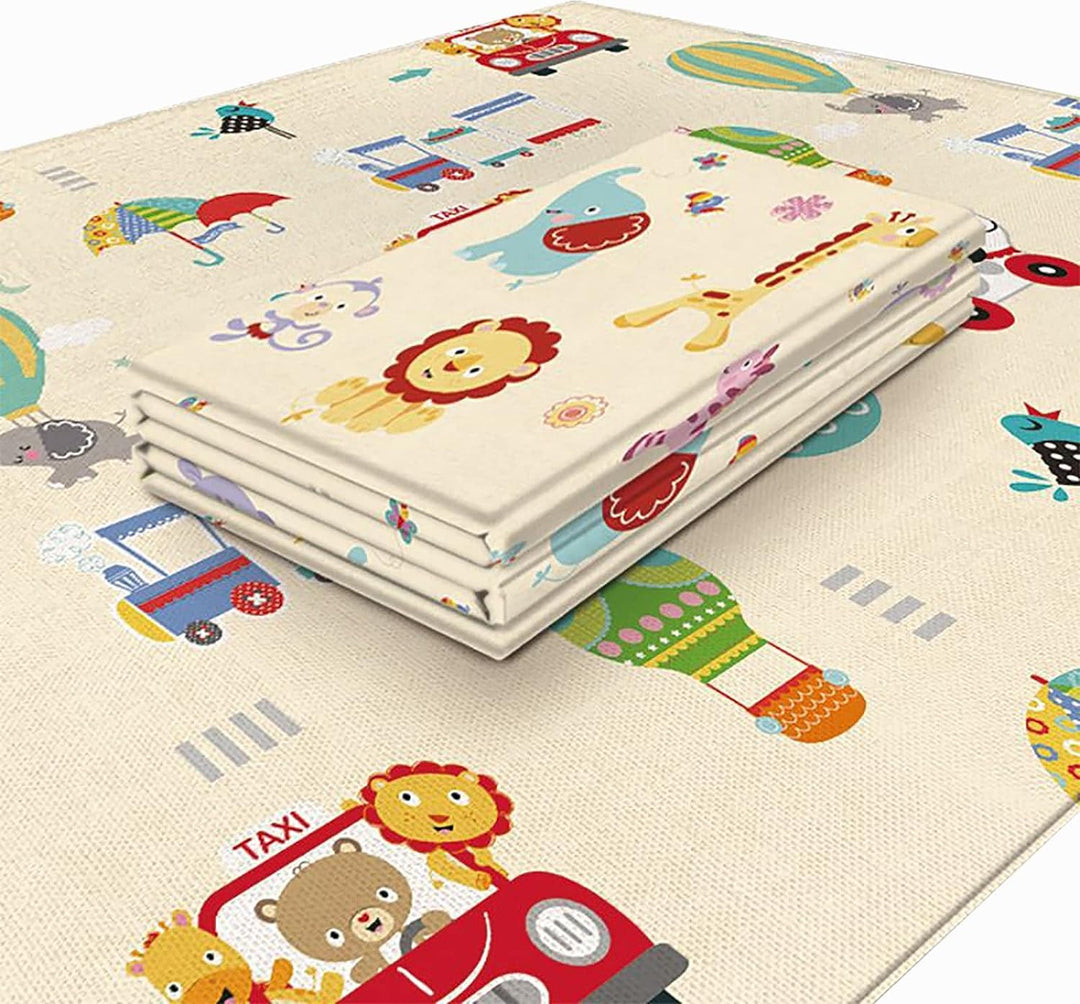 EHOTER Krabbelmatte Kinder Krabbeldecke Spielmatte Baby Faltbar Bodenmatte XPE Schaumstoff Doppelsei