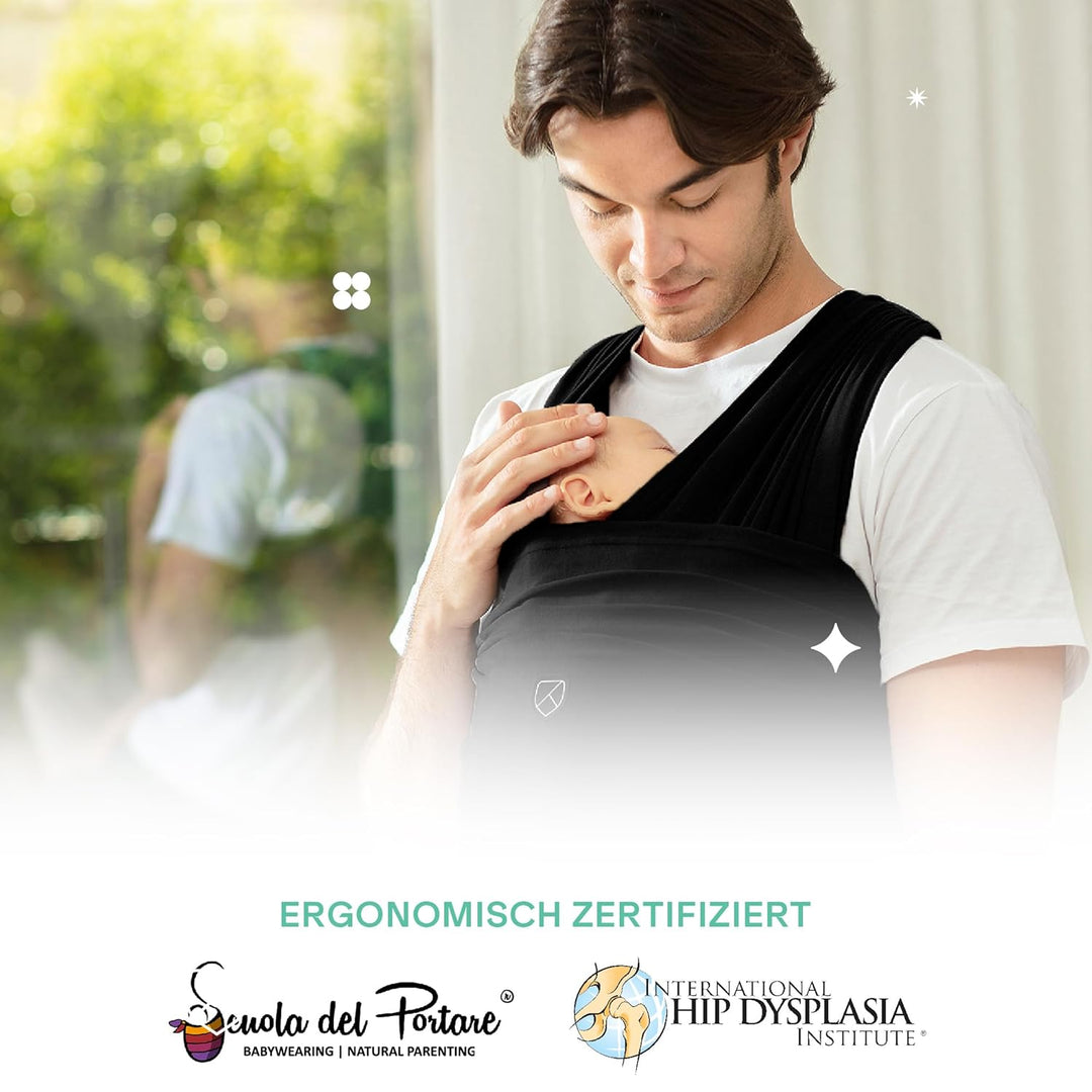 Koala Babycare Babytragetuch - Einfach anzuziehen - Elastisches Tragetuch bis zu 15 kg - Verstellbar
