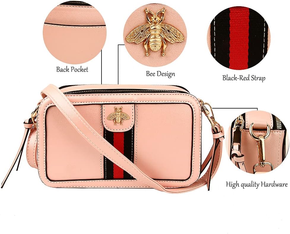 Beatfull Designer Bee Geldbörse Mode Crossbody Taschen mit Perle für Frauen PU Leder Schulter Clutch