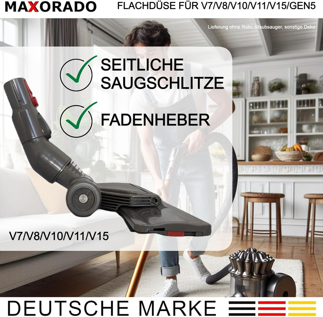 Flachdüse für Dyson V6 DC58 DC59 DC61 DC62 V6 DC26 DC29 DC31 DC36 DC37 DC33 DC38 DC39 DC47 DC50 DC72