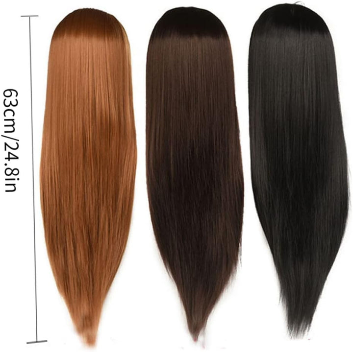 Styling Head 24.80 -Zoll Haarsimulation Synthetische Glasfaser Schaufensterpuppe mit Haartraining fü