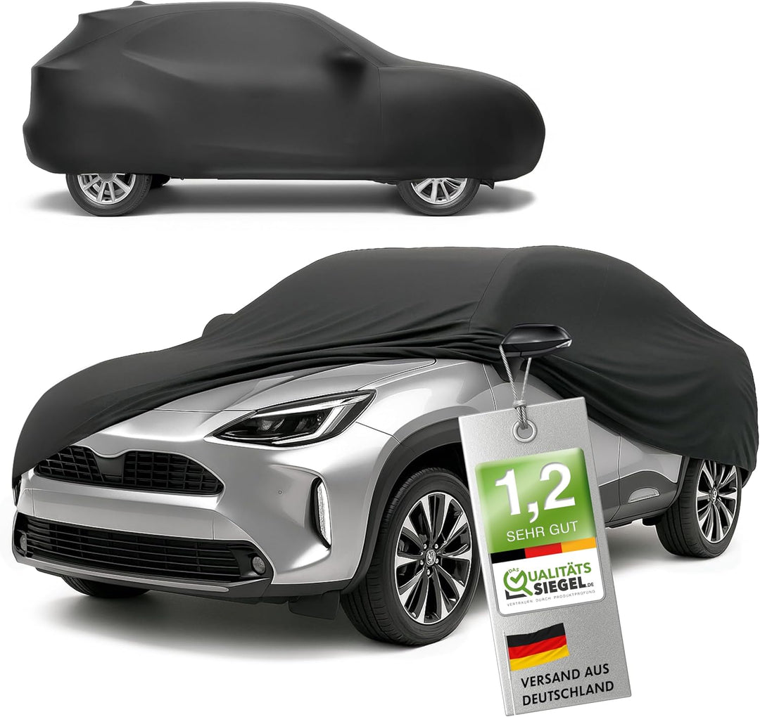 WALSER Premium Abdeckung Auto Indoor Stretch Plus Qualitätssieger Sehr Gut* Autoabdeckung Winter Aut