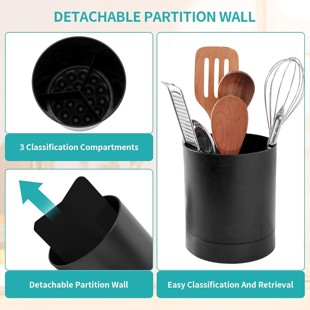 OUKENS Utensilienhalter Küche, Küchenutensilienhalter, 360 Grad drehbar Drehbar Küchencontainer Uten