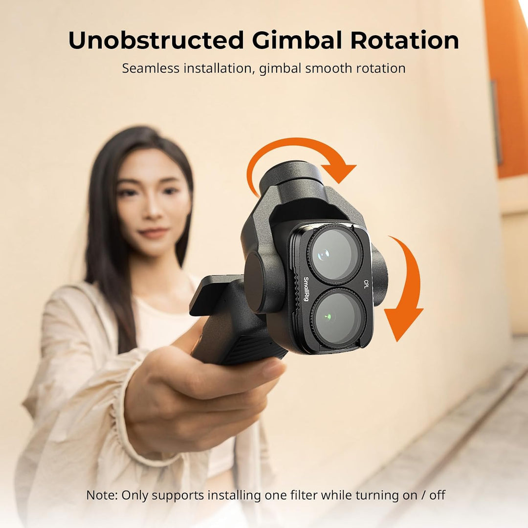 SMALLRIG Split Pocket 4P Filterkit für DJI Osmo Pocket 4P | Mit CPL, 1/4 Black Mist, VND1–5, Sockel,