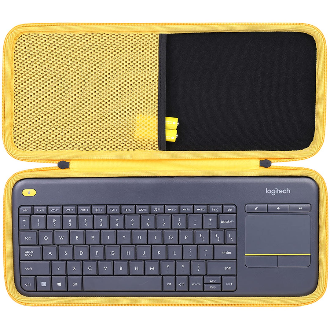 co2CREA case Harte reiseschutzhülle Etui Tasche für Logitech K400 Plus Kabellose Touch-TV-Tastatur (