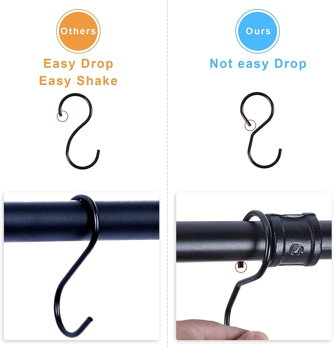WuGeShop Topfregal Wandhalterung, Pfannenaufhänger Stange mit 10 Haken, Küchenutensilienregal Organi