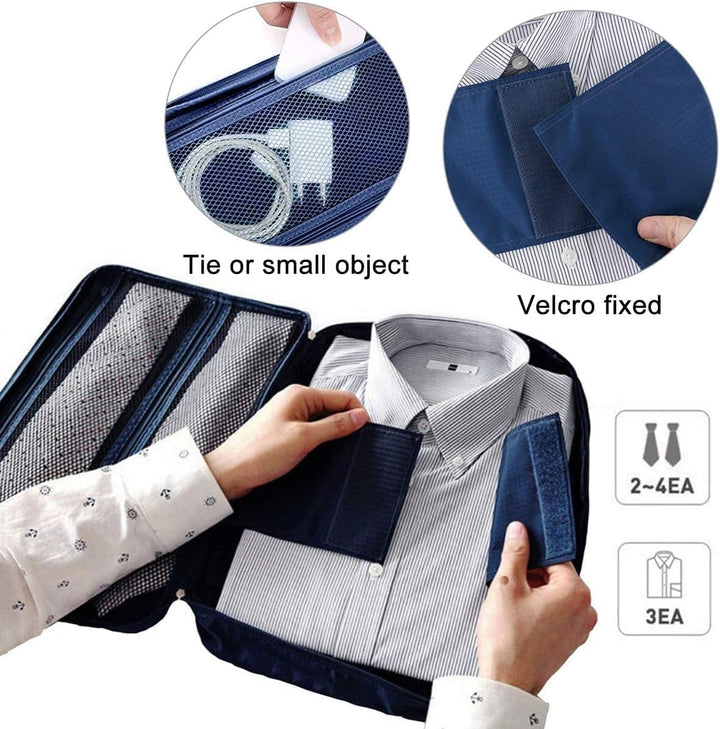 EQLEF® Wrinkle-proof Hemd und Krawatte Aufbewahrungstasche Tragbarer Organizer Hemd mit Handgriff fü