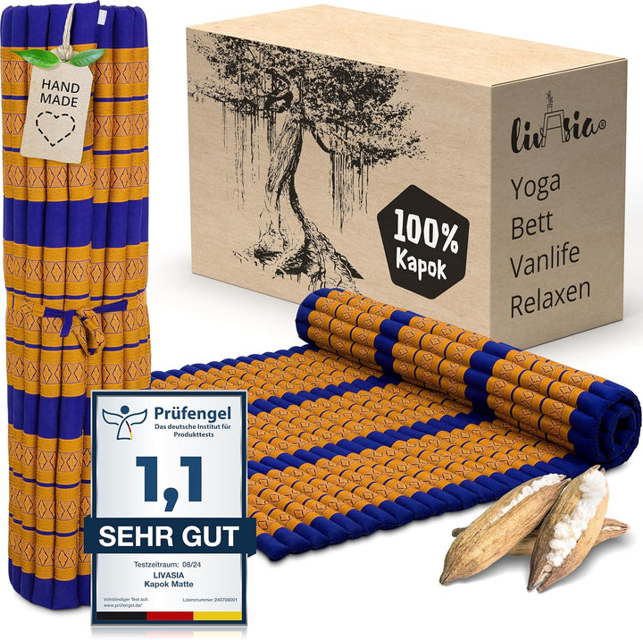 livasia Rollmatte Rollmatratze L-200x110x4,5cm, Gästebett Gästematratze 1 Person, Reisebett Kofferra