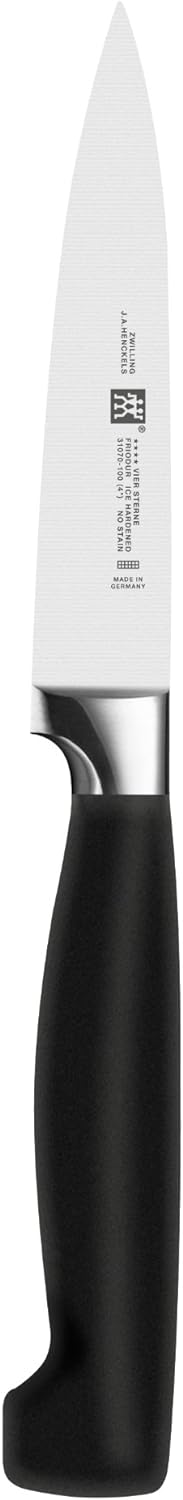 ZWILLING Vier Sterne Messerblock, 6-teilig, Holzblock, Messer und Wetzstab, Rostfreier Spezialstahl,