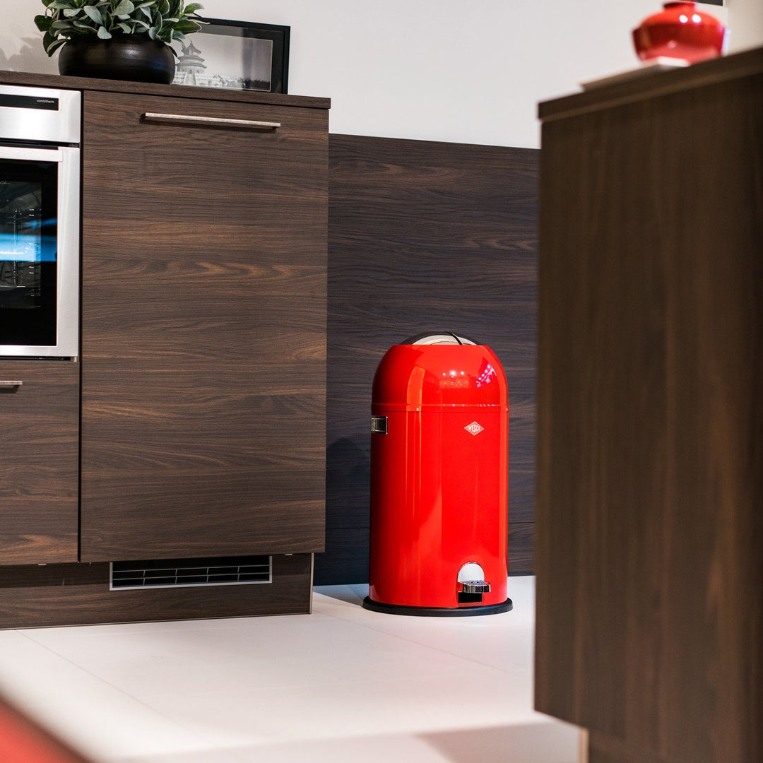 Wesco 184 631 Kickmaster Abfallsammler 33 Liter weiss, 37.5 x 37.5 x 69cm, Weiss