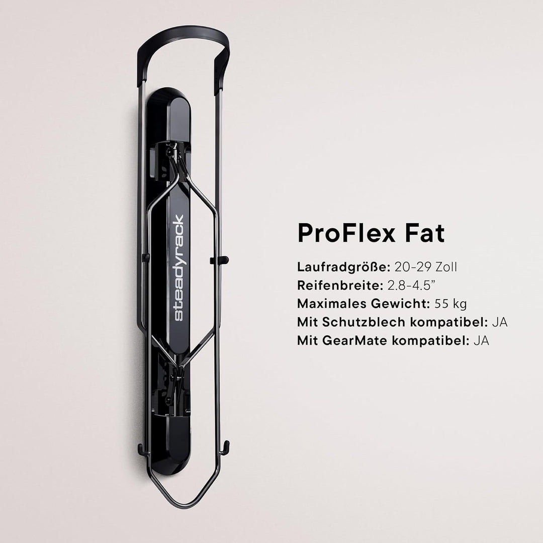 Steadyrack Fahrradhalter - Vertikaler Fahhradhalter für Fatbikes Einfaches Wandmontagesystem für Gar