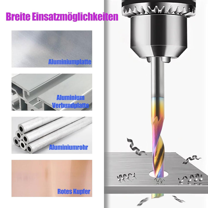 CNC-Fräser mit einer Nut für Aluminium, 6mm Schaft Einzelflöte Schaftfräser Spiralfräser Bit VHM mit