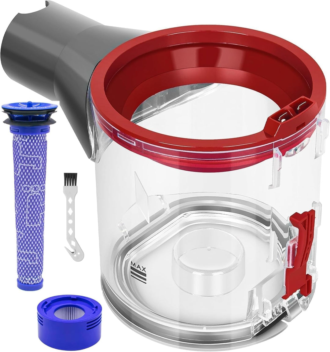 Aufgewerteter Staubbehälter kompatibel mit Dyson V7 V8 SV10 SV11 Staubsauger Transparenter Behälter