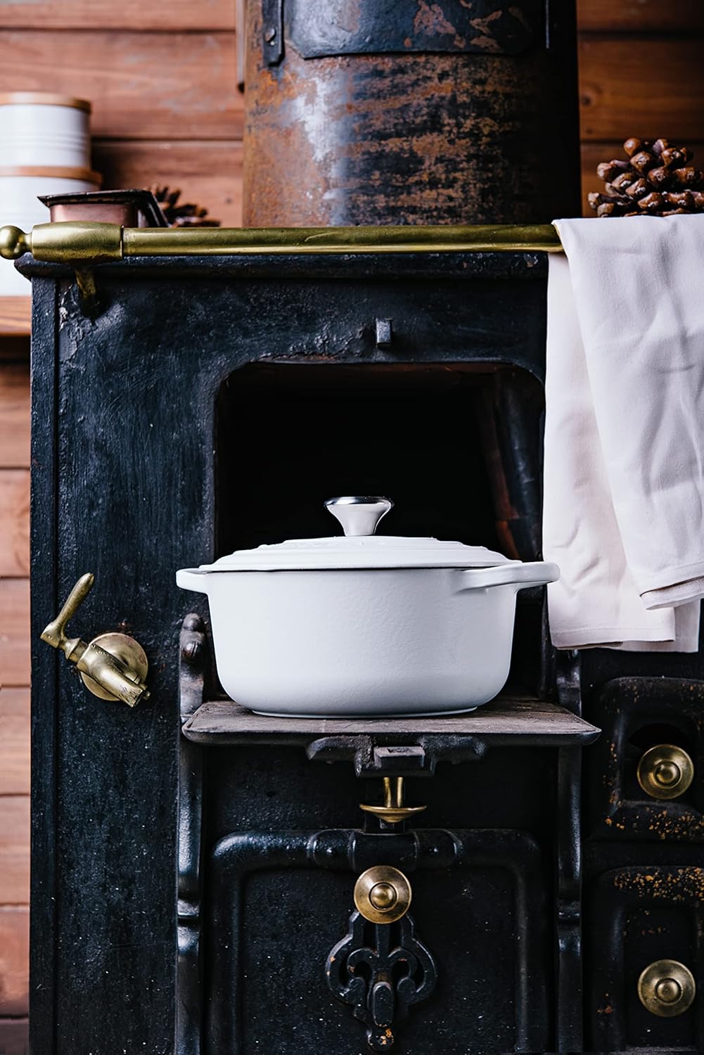 Le Creuset Signature Ofen, Gusseisen, emailliert, rund 3 1/2 quart weiss weiss 3 1/2 quart, weiss 3