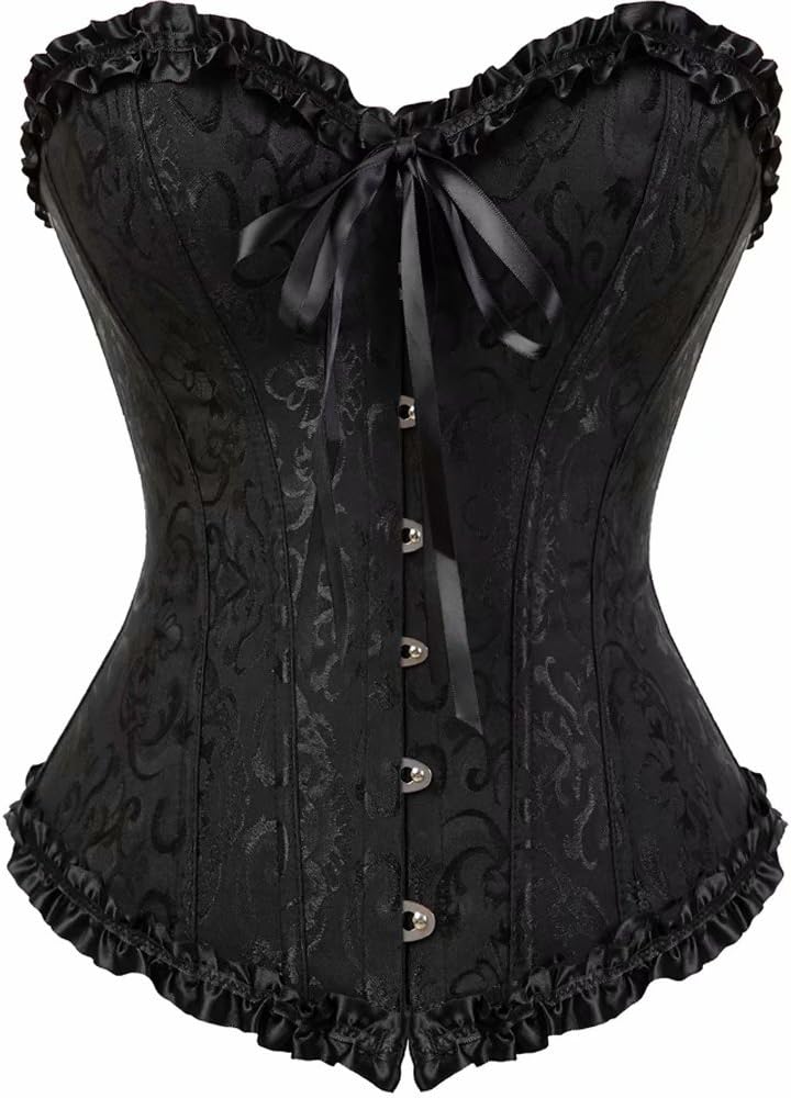 Jutrisujo korsett kleid long tutu elegant Burlesque Corsage Top Corsagenkleid Spitze Rock set Damen