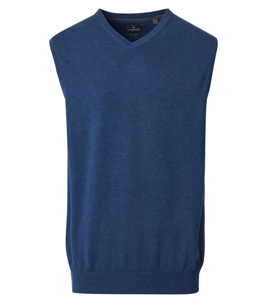 CasaModa Herren Pullunder unifarben 004460 Gerade Schnittführung L Aquadunkelblau, L Aquadunkelblau