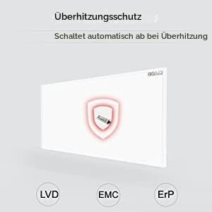 Infrarotheizung Deckenmontage 660W, Infrarotheizung Heizplatte Heizkörper Heizpaneel, Infrarot Decke
