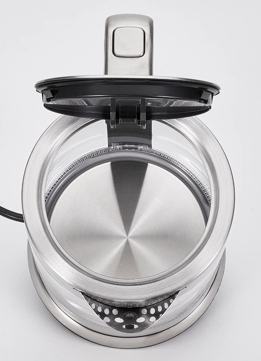 ProfiCook PC-WKS 1107 G Edelstahl-Glas-Wasserkocher, 1,5 L, 2200 W maximal, Edelstahlheizelement, St