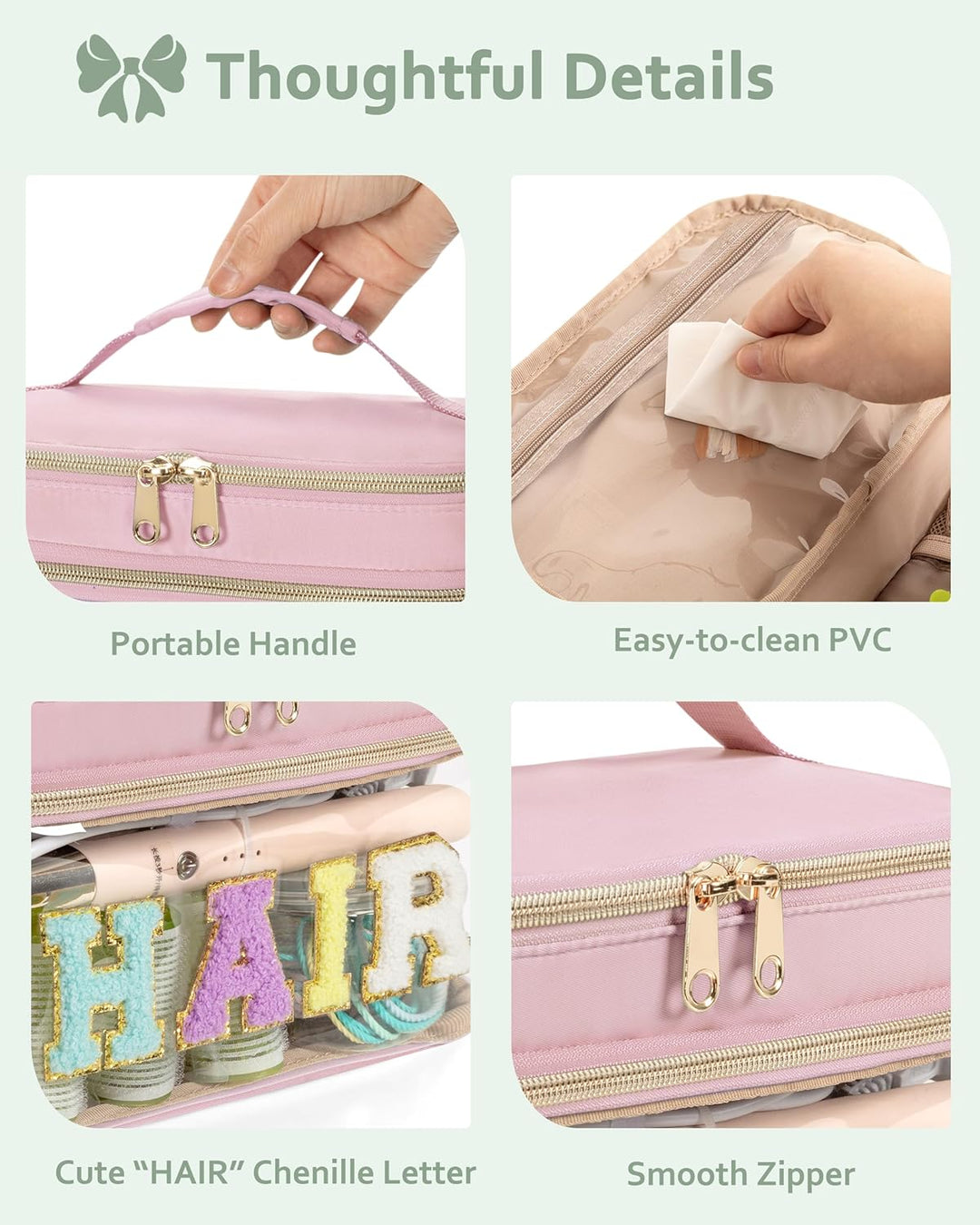 Fasrom Haargummi Aufbewahrung, Haarschmuck Organizer für Haaraccessoires mit Chenille Buchstabe, Tra