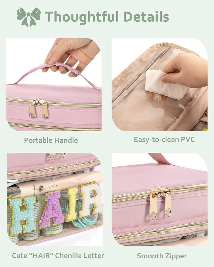 Fasrom Haargummi Aufbewahrung, Haarschmuck Organizer für Haaraccessoires mit Chenille Buchstabe, Tra