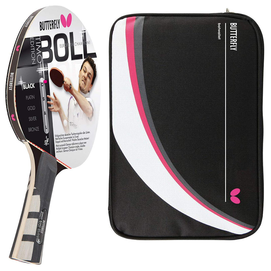 Butterfly® Timo Boll Black 85030 Tischtennisschläger | Tischtennis Racket Bat Profi Wettkampfschläge
