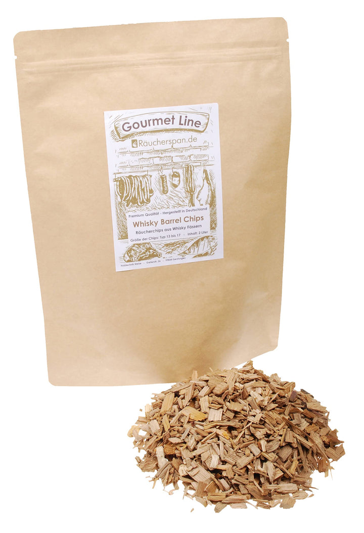 Räucherspan.de BBQ & Smoker Highlight für den Sommer, Whisky Chips Whisky Chips, 2L, Whisky Chips, 2