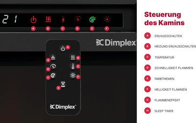 Dimplex 211002 Elektrokamin Einsatz XHD28 Firebox 28" LED-Lichter - Patentierter Optiflame Flammenef