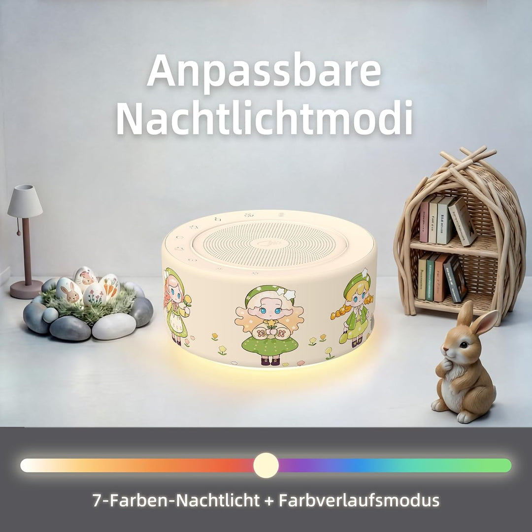 KIPCUSH Weisses Rauschgerät mit 30 High-Fidelity-Soundtracks, Sound-Maschine für Babys, Erwachsene,