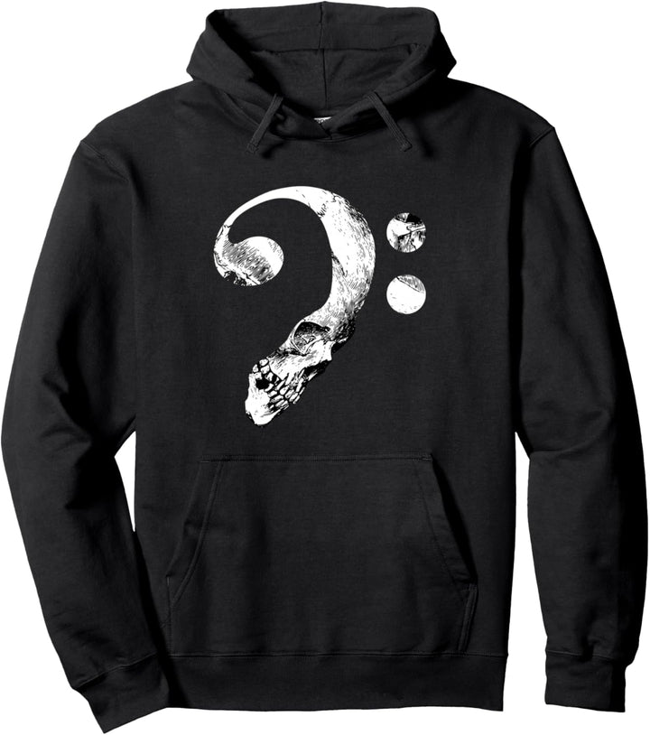 Totenkopf Skull Bass Bassist Musical Bassschlüssel Basser Pullover Hoodie