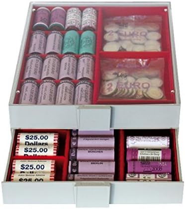 LINDNER Das Original Sammelbox Standard mit 2 flexibel unterteilbaren Fächern 105 x 280 x 29 mm