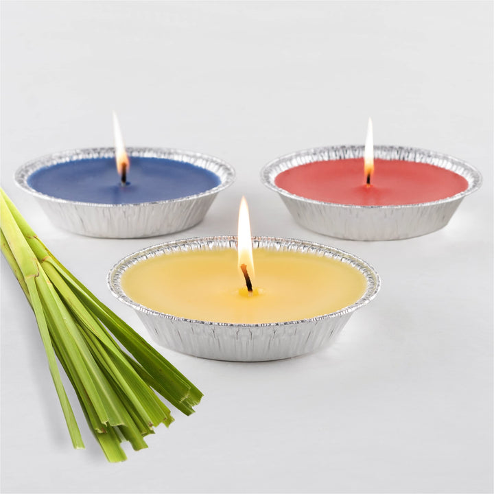 HOFER 30 x Citronella-Flammschalen für draussen | hochwertige Citonella Kerze Outdoor | mit Citronel
