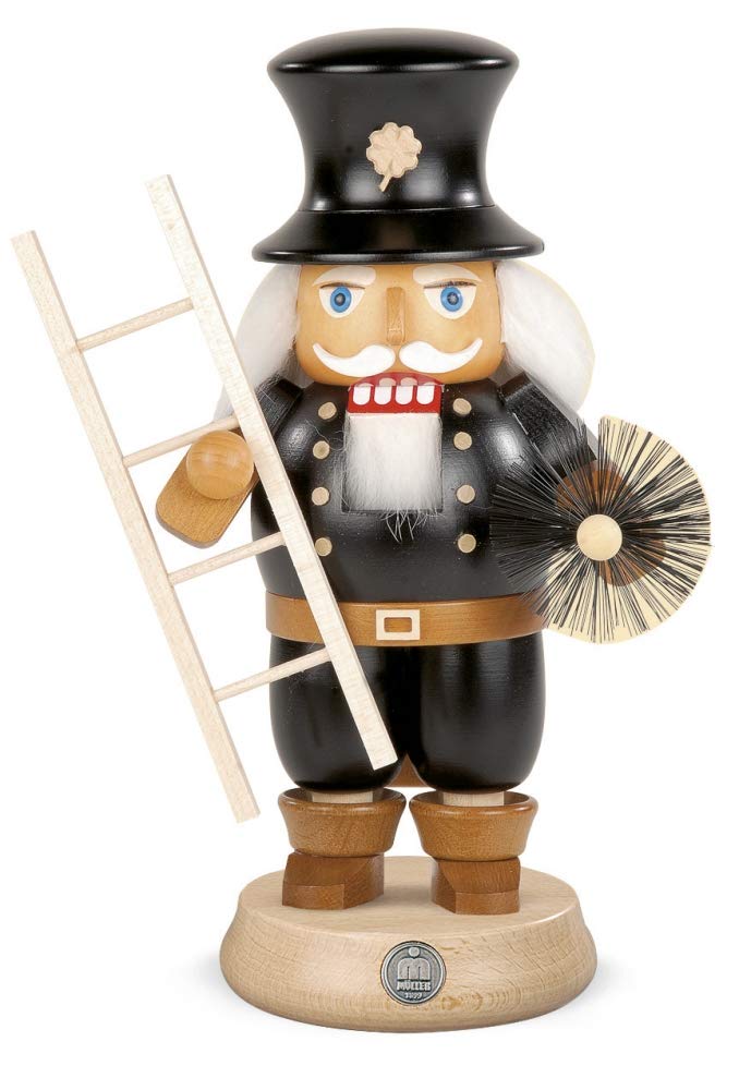 Mueller Nussknacker Schornsteinfeger, 23 cm hoch, original Erzgebirge Seiffen