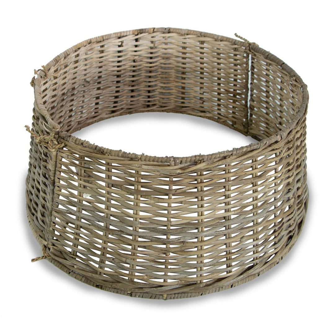 mgc24 Weihnachtsbaumring Rattan, handgefertigter Weihnachtsbaumrock aus Naturgeflecht, Hülle für Wei