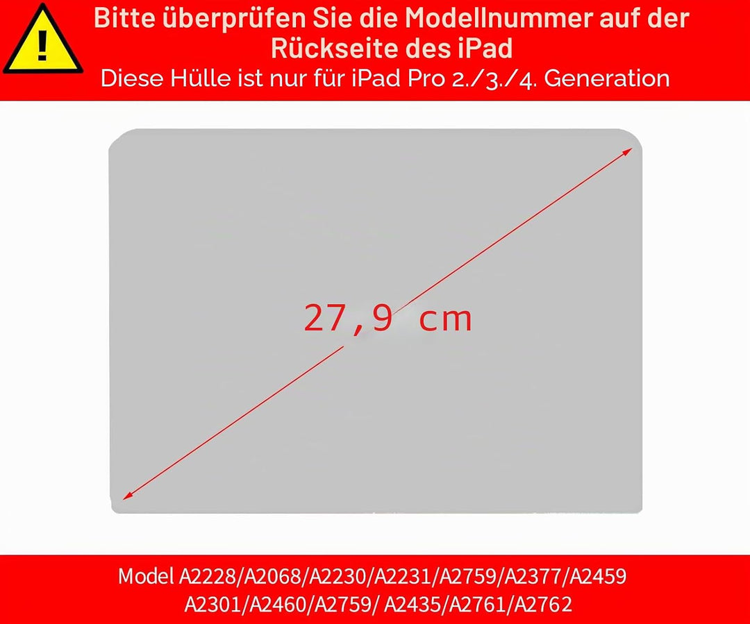 Berkin Arts Kompatibel mit iPad Pro 4./ 3./ 2. Generation Hülle (11 Zoll) 2022 2021 2020 Folio Case