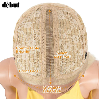DÉBUT Lace Front Perücke Super lange Glatte Perücke für Damen 95 cm 260g Kunsthaar Hitzebeständige F