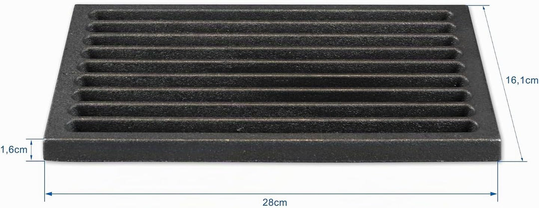 Grillrostprofi Ascherost - Feuerrost - Kohlerost - Kaminrost in Premium-Qualität, Gusseisen, 16 x 28