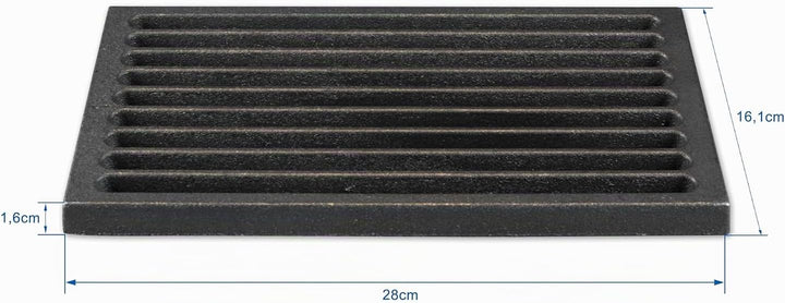 Grillrostprofi Ascherost - Feuerrost - Kohlerost - Kaminrost in Premium-Qualität, Gusseisen, 16 x 28