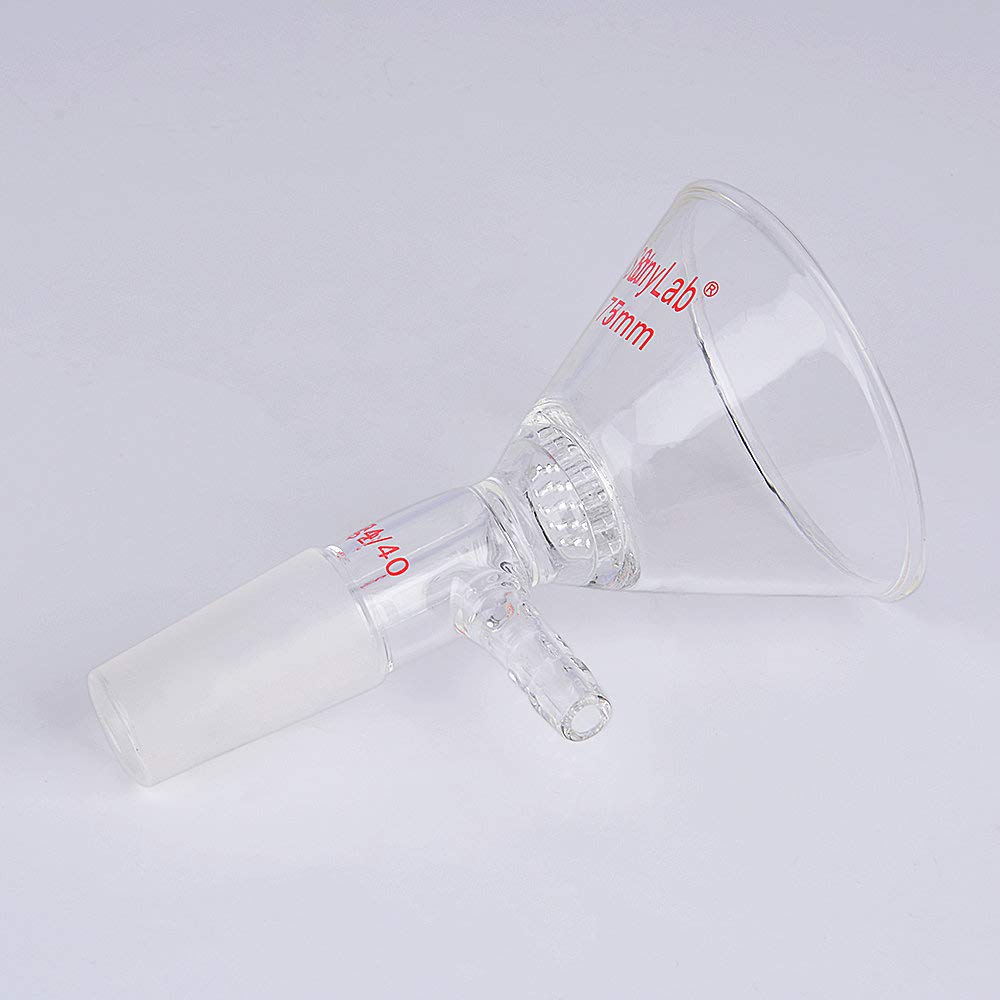 stonylab Glas Filter Trichter Borosilikatglas filter Trichter mit 75 mm Oberem Aussenmass, 24/40 Inn