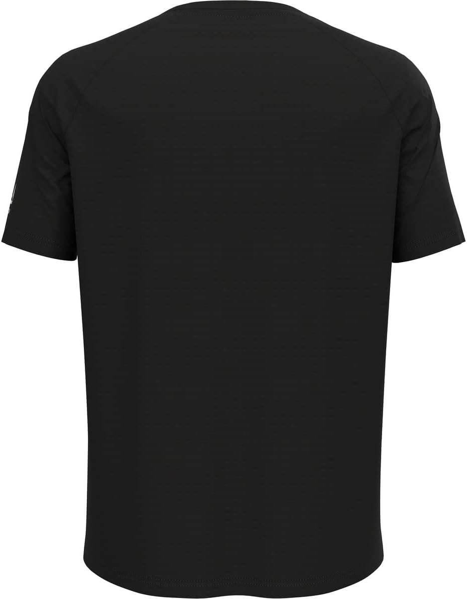 Odlo Herren Essentials Print_313962 Kurzarm Laufshirt (1er Pack), S Schwarz