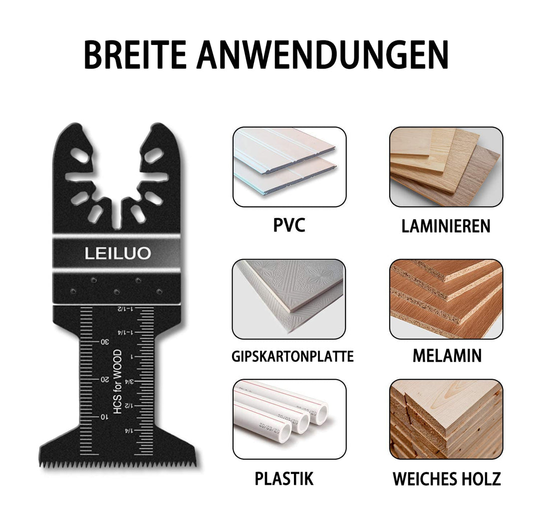 Multitool Sägeblätter LEILUO 50tlg Holz Kunststoff Multifunktionswerkzeug Zubehör Set Verpackt in ei