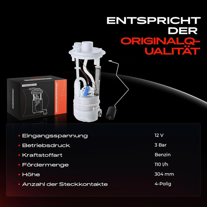 Frankberg Kraftstoffpumpe Fördereinheit Kompatibel mit 156 932 1.8L-3.2L 2001-2005 156 Sportwagon 93