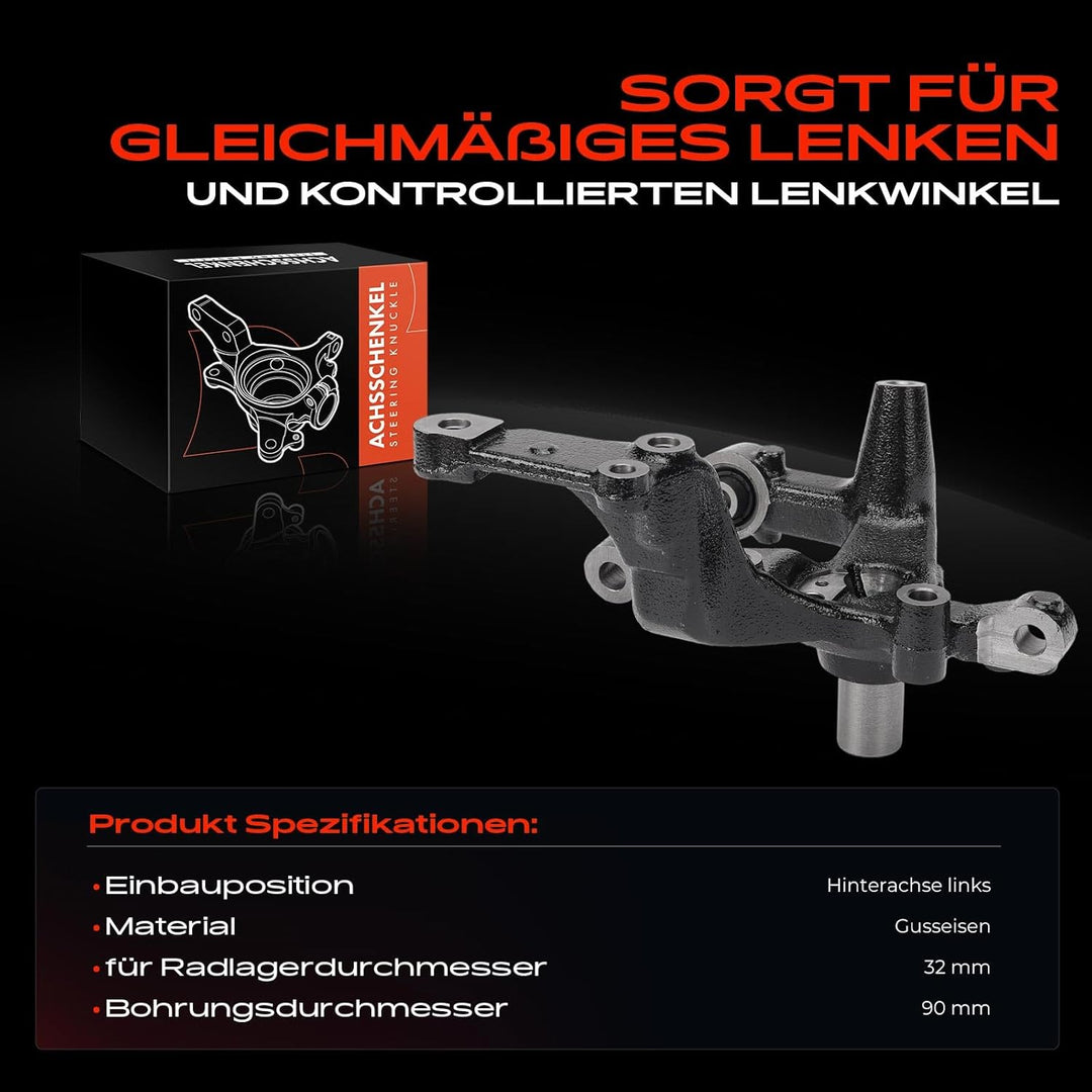 Achsschenkel Hinten Links für A3 8P1 A3 Sportback 8PA Altea 5P1 Leon 1P1 Octavia II 1Z3 Golf V 1K1 1