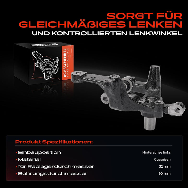 Achsschenkel Hinten Links für A3 8P1 A3 Sportback 8PA Altea 5P1 Leon 1P1 Octavia II 1Z3 Golf V 1K1 1