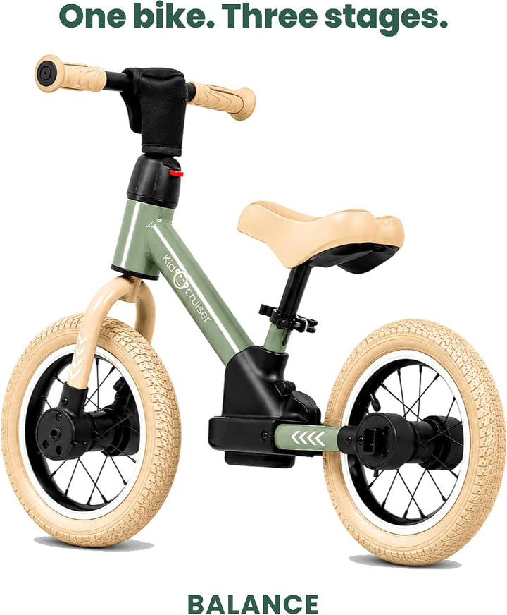 Kidcruiser Pedalplay laufrad ab 2 Jahre, ideal zum Radfahren Lernen, 3‑in‑1 mit LED Stützrädern &amp; Pe